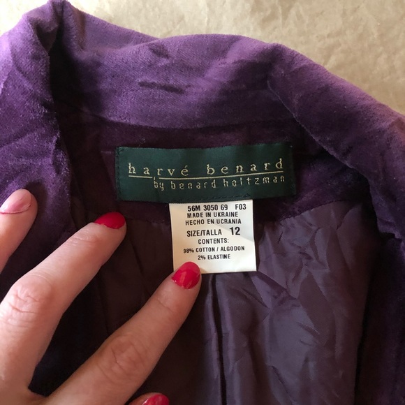 Purple Velvet Blazer - Picture 6 of 8